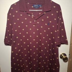 Polo by Ralph Lauren Men's Maroon Polo Shirt‎ A2